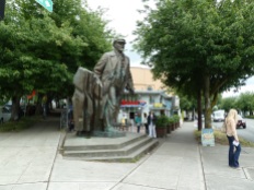 Estatua de Lenin en Fremont, Seattle. Foto: © Groundspeak.